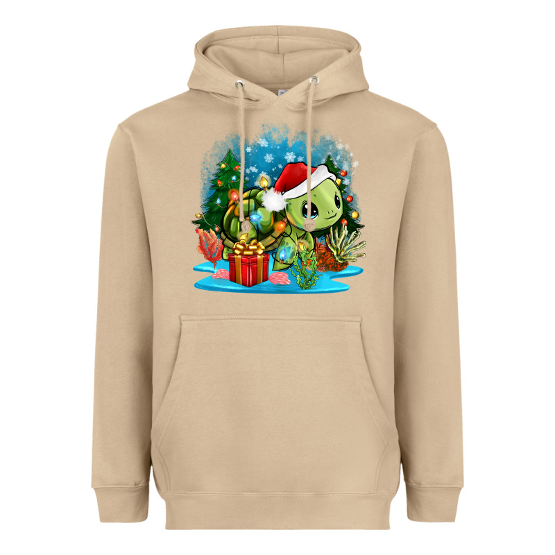 Christmas Turtle Heavyweight Hoodie by Zillion Design Studio | Teevron
