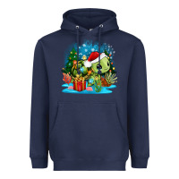 Navy christmas turtle Heavyweight Hoodie - Zillion Design Studio