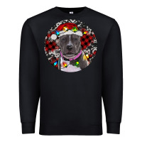 Black pitbull and buffalo plaid Premium Sweatshirt - RanaPortraitStore