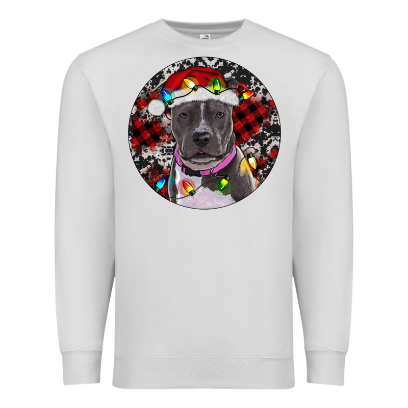 Pitbull And Buffalo Plaid Premium Sweatshirt by RanaPortraitStore | Teevron