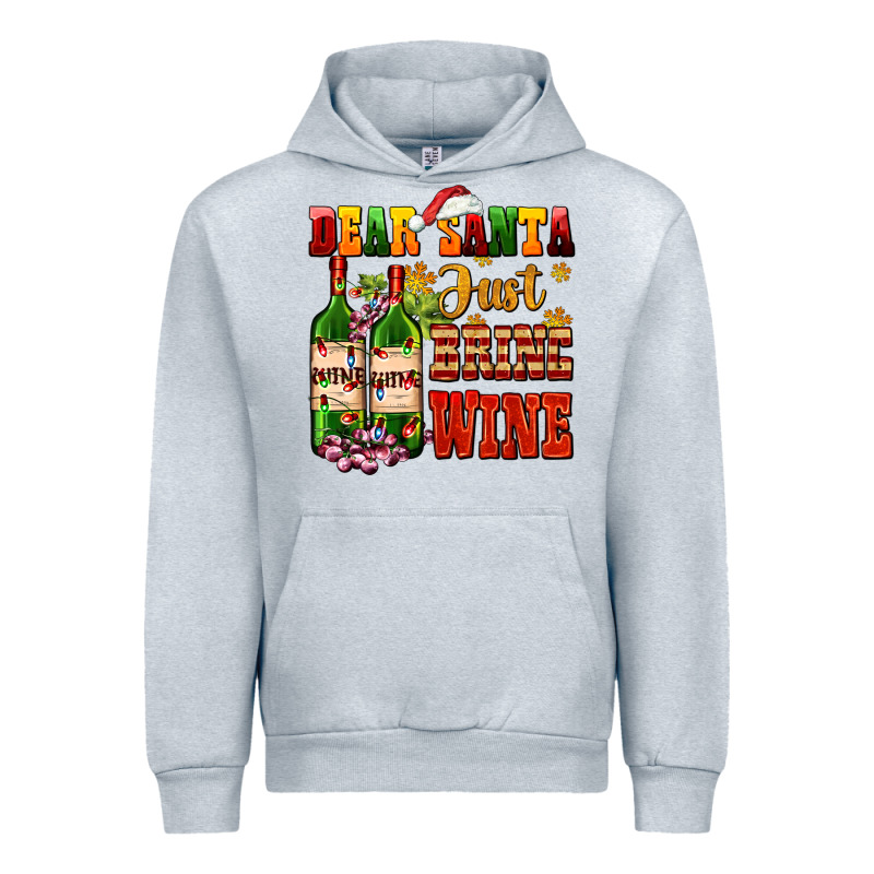 Dear Santa Just Bring Wine Urban Hoodie by AdoDesignShop | Teevron