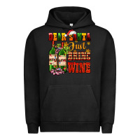 Pigment Black dear santa just bring wine Urban Hoodie - AdoDesignShop