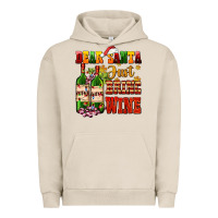 Pigment French Oak dear santa just bring wine Urban Hoodie - AdoDesignShop