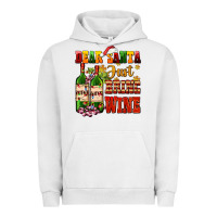 Pigment Lunar Rock dear santa just bring wine Urban Hoodie - AdoDesignShop