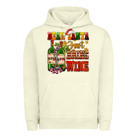 Pigment Pistachio dear santa just bring wine Urban Hoodie - AdoDesignShop