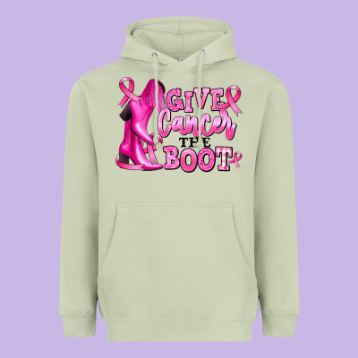 Heavyweight Hoodie give cancer the boot