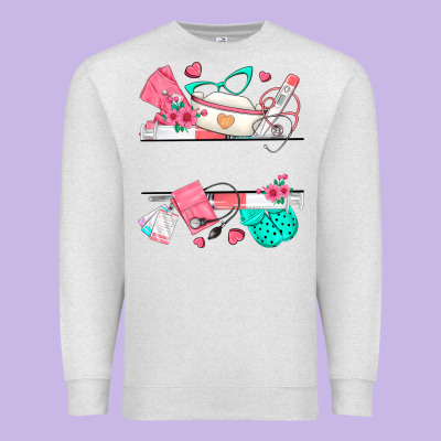 Custom Name Nurse Premium Sweatshirt Designed By Texasbilliewilder