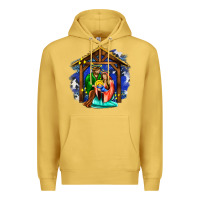Antique Gold jesus and mary with god Premium Hoodie - AdoDesignShop