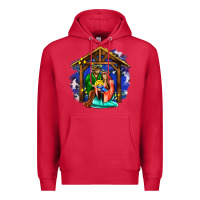 Cardinal jesus and mary with god Premium Hoodie - AdoDesignShop
