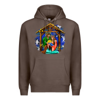 Coffee jesus and mary with god Premium Hoodie - AdoDesignShop