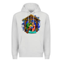 Dove Grey jesus and mary with god Premium Hoodie - AdoDesignShop
