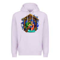 Lilac jesus and mary with god Premium Hoodie - AdoDesignShop