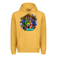 Mustard jesus and mary with god Premium Hoodie - AdoDesignShop