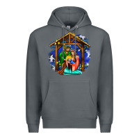 Rock jesus and mary with god Premium Hoodie - AdoDesignShop