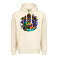 Sandshell jesus and mary with god Premium Hoodie - AdoDesignShop