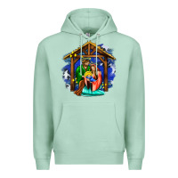 Seafoam jesus and mary with god Premium Hoodie - AdoDesignShop