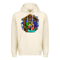 Tofu jesus and mary with god Premium Hoodie - AdoDesignShop