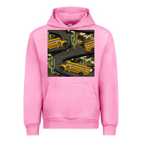 Fuchsia Pink cactus camouflage school bus seamless pattern Urban Hoodie - BundleAndBundleShop