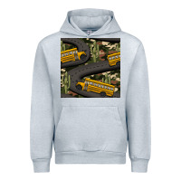 Heather Grey cactus camouflage school bus seamless pattern Urban Hoodie - BundleAndBundleShop