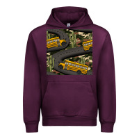 Mauve Wine cactus camouflage school bus seamless pattern Urban Hoodie - BundleAndBundleShop