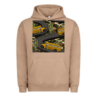 Pigment Burro cactus camouflage school bus seamless pattern Urban Hoodie - BundleAndBundleShop