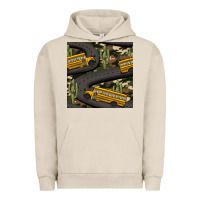 Pigment French Oak cactus camouflage school bus seamless pattern Urban Hoodie - BundleAndBundleShop