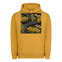 Pigment Peanut Butter cactus camouflage school bus seamless pattern Urban Hoodie - BundleAndBundleShop