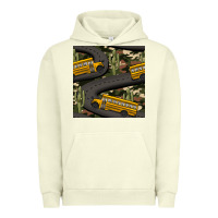Pigment Pistachio cactus camouflage school bus seamless pattern Urban Hoodie - BundleAndBundleShop