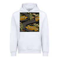 White cactus camouflage school bus seamless pattern Urban Hoodie - BundleAndBundleShop