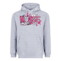 Heather Grey breast cancer nurse Heavyweight Hoodie - RanaPortraitStore