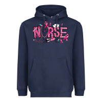 Navy breast cancer nurse Heavyweight Hoodie - RanaPortraitStore