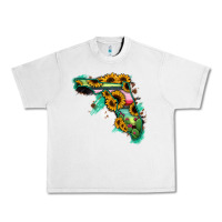 Lunar Rock Florida Map Sunflower Cactus Serape Urban Heavy Tee - RanaPortraitStore