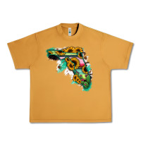 Peanut Butter Florida Map Sunflower Cactus Serape Urban Heavy Tee - RanaPortraitStore