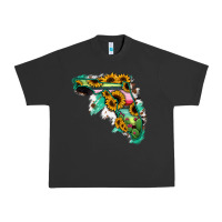 Pigment Black Florida Map Sunflower Cactus Serape Urban Heavy Tee - RanaPortraitStore
