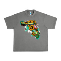 Tornado Florida Map Sunflower Cactus Serape Urban Heavy Tee - RanaPortraitStore