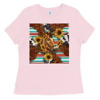 Bubblegum Pink western horse Ladies Tee - BarkalooDesign