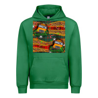 Emerald christmas school bus seamless pattern Urban Hoodie - BundleAndBundleShop