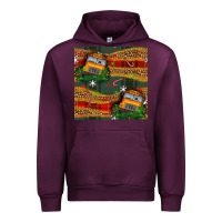 Mauve Wine christmas school bus seamless pattern Urban Hoodie - BundleAndBundleShop