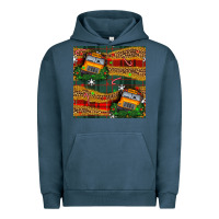 Christmas School Bus Seamless Pattern Urban Hoodie | Teevron