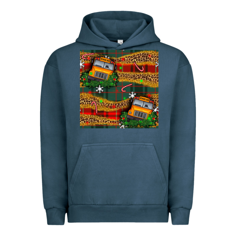 Christmas School Bus Seamless Pattern Urban Hoodie by BundleAndBundleShop | Teevron