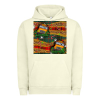 Pigment Pistachio christmas school bus seamless pattern Urban Hoodie - BundleAndBundleShop