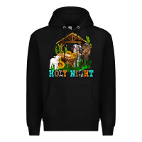 Black holy nıght cows and sunflowers Premium Hoodie - AdoDesignShop