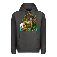 Charcoal Heather holy nıght cows and sunflowers Premium Hoodie - AdoDesignShop