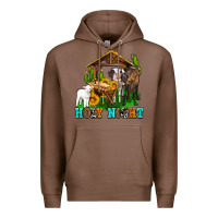 Chestnut holy nıght cows and sunflowers Premium Hoodie - AdoDesignShop