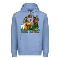 Colony Blue holy nıght cows and sunflowers Premium Hoodie - AdoDesignShop