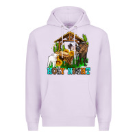 Lilac holy nıght cows and sunflowers Premium Hoodie - AdoDesignShop