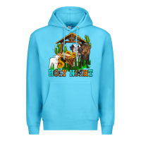 Ocean Blue holy nıght cows and sunflowers Premium Hoodie - AdoDesignShop