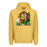 Antique Gold holy nıght cows and sunflowers Premium Hoodie - AdoDesignShop