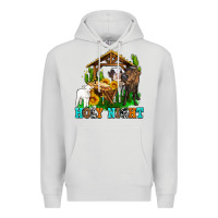 Dove Grey holy nıght cows and sunflowers Premium Hoodie - AdoDesignShop