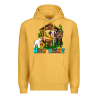 Mustard holy nıght cows and sunflowers Premium Hoodie - AdoDesignShop